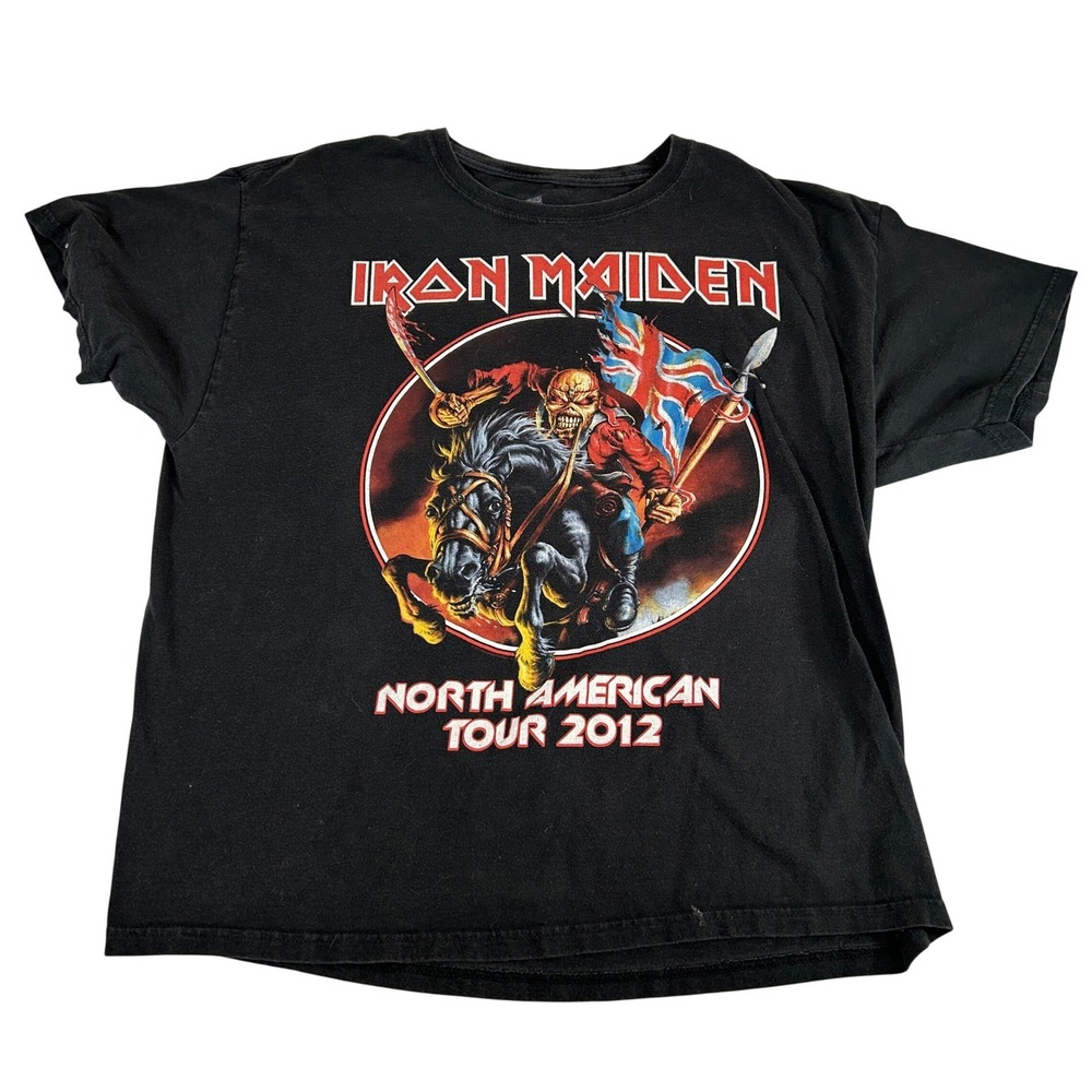 Iron Maiden Maiden England North American Tour 2012 Graphic T-Shirt Mens XL